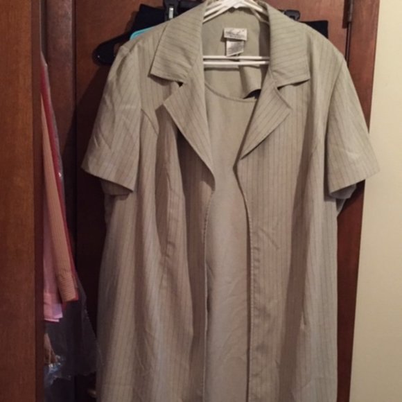 Kathie Lee, Dress with Jacket, sage, 26W - Picture 1 of 10